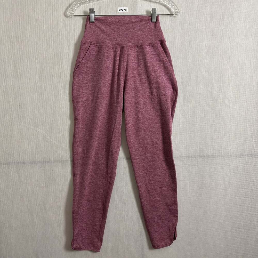 Carbon 38 Women's Size XS Hawthorne Rose Heather Tulip Hem High Rise Jogger
